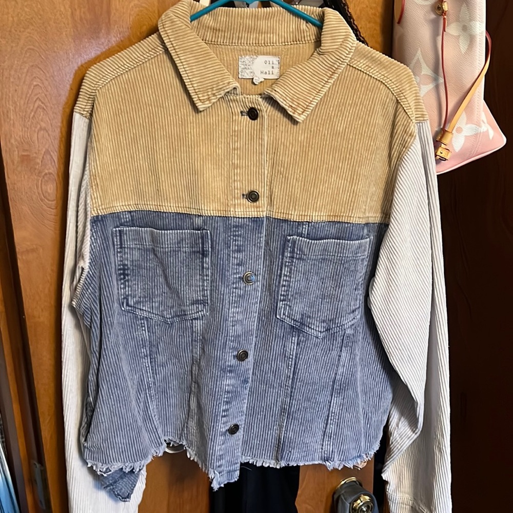 New without tags multicolored corduroy jacket